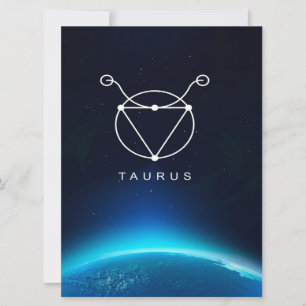 Carte Symbole Taurus or Toile Mur Art Design   Cadeau d'
