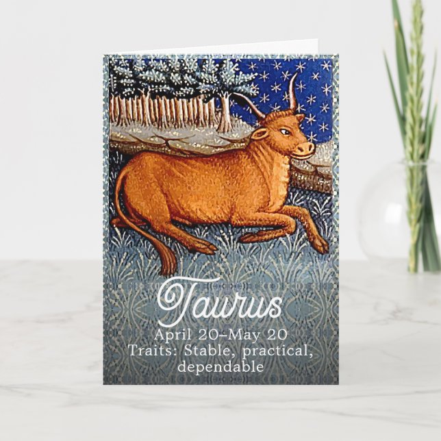 Carte Symbole Taurus Zodiac Bull fête d'anniversaire (Devant)
