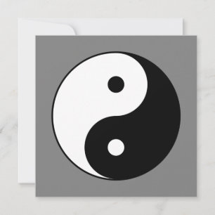 Carte SYMBOLE YIN ET Yang (Taijitu taoïste chinois)