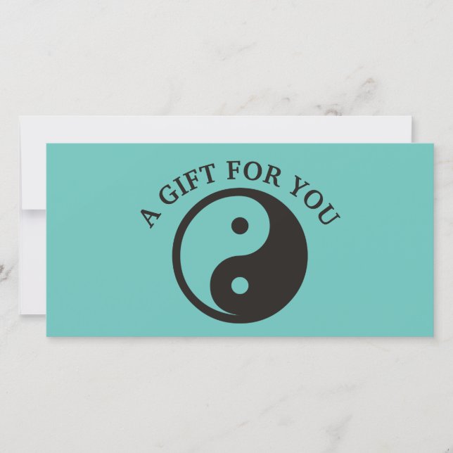 Carte Symbole Yin Yang - tatouage solide (Devant)