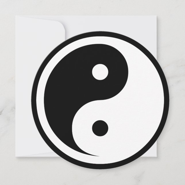 Carte Symbole Yin Yang - tatouage solide design 2 (Devant)