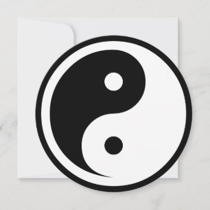 Carte Symbole Yin Yang - tatouage solide design 2