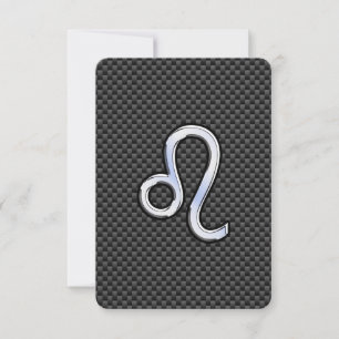 Carte Symbole Zodiaque Leo d'argent sur l'impression de 