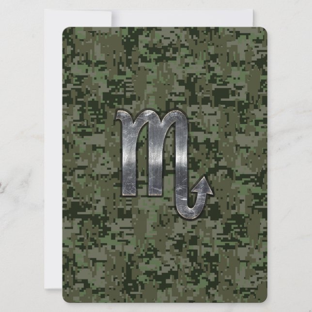 Carte SYMBOLE Zodiaque Scorpio Camion numérique bois (Devant)