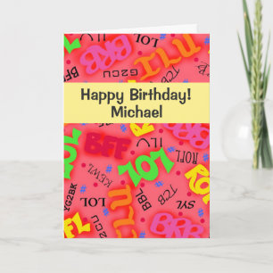 Carte Symboles en texte rouge