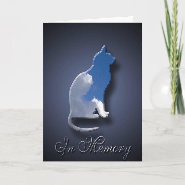 Carte Sympathie À La Mort De Chat Pour Le Propriétaire D (Devant)