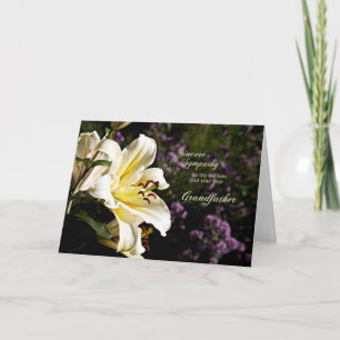 Carte Sympathie à la mort d'un grand-père.