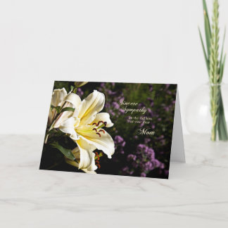 Carte Sympathie à la mort d'une mère.