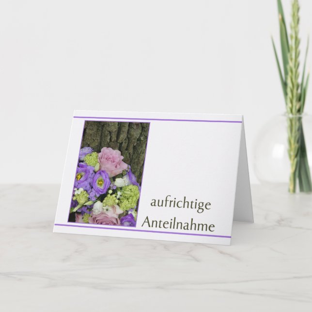 Carte Sympathie allemande, Herzliches beileid (Devant)