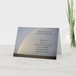 Carte Sympathie Arc-En-Ciel - Perte De Fille