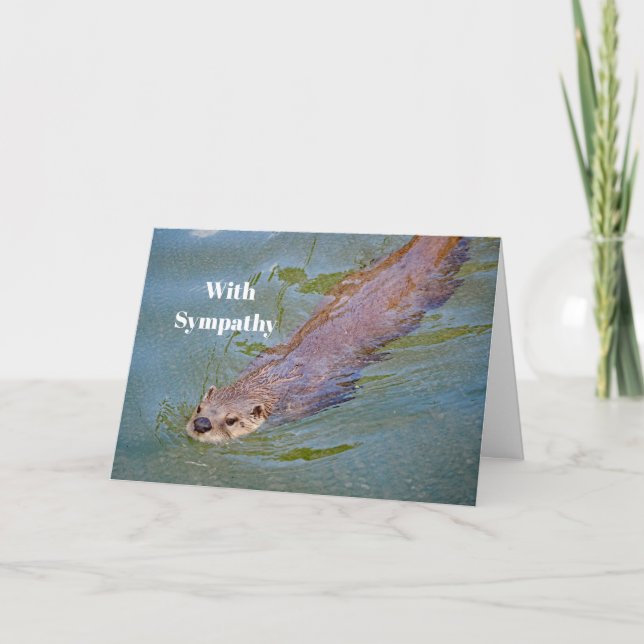 Carte Sympathie avec la photo de natation de la Loupe de (Devant)