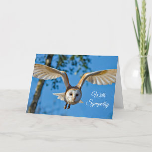 Carte Sympathie avec la photo de vol de Barn Owl