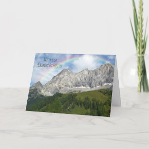 Carte Sympathie avec l'arc-en-ciel des montagnes