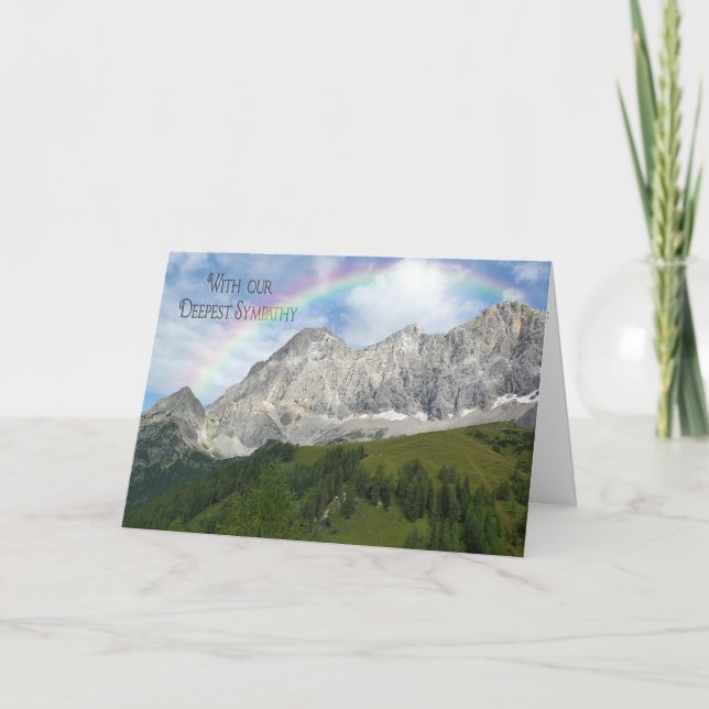 Carte Sympathie avec l'arc-en-ciel des montagnes (Devant)