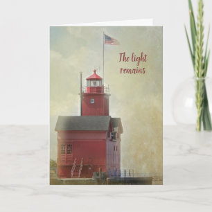 Carte Sympathie avec le phare rouge