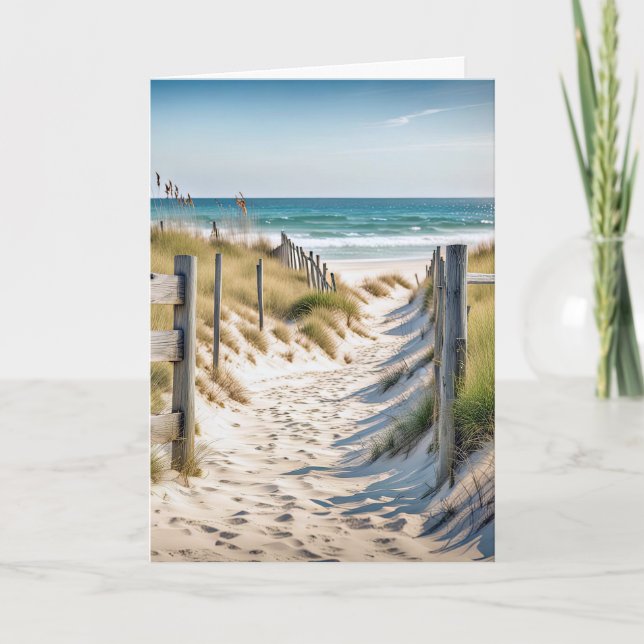 Carte Sympathie avec les empreintes de plage (Devant)