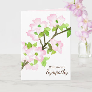 Carte Sympathie Bible religieuse Verse Fleurs de Dogwood