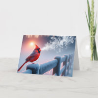 Sympathie Cardinal Rouge Chant Sur La clôture D'Hi