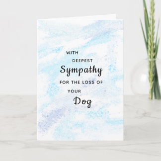 Carte Sympathie chien animal Condoléances peint Salutati