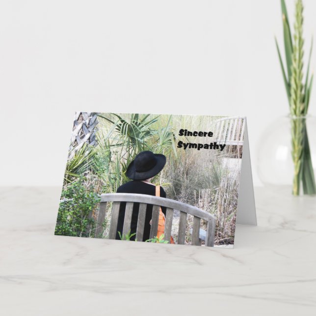 Carte Sympathie, Dame en noir (Devant)