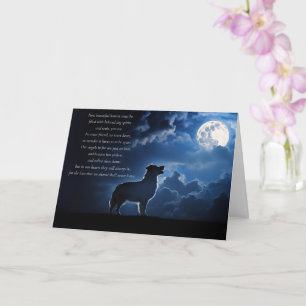 Carte Sympathie de chien avec poème spirituel Ciel Austr