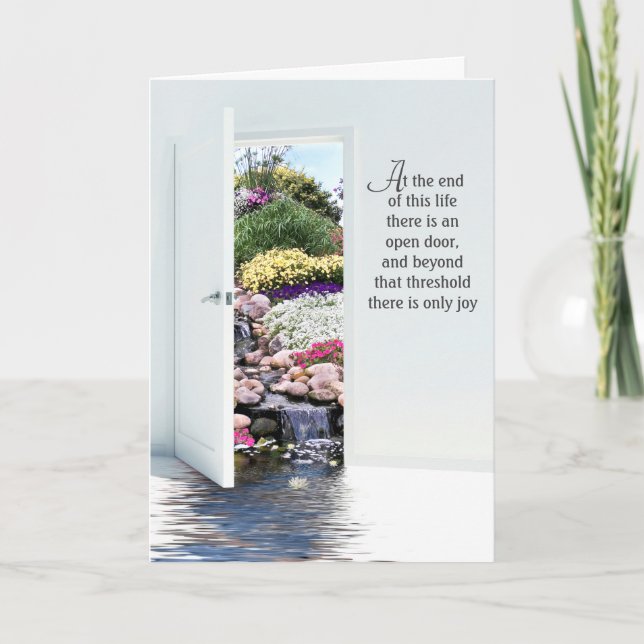 Carte Sympathie de la porte de jardin ouverte (Devant)