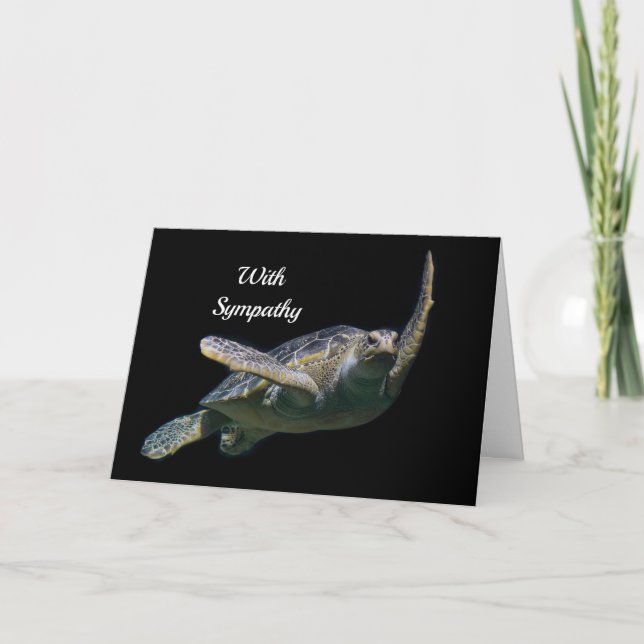 Carte Sympathie de la tortue natation (Devant)