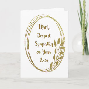 Carte Sympathie de l'entreprise Gold Look Leaf