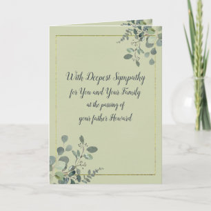 Carte Sympathie de l'Eucalyptus aquarelle personnalisée