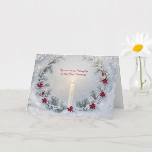 Carte Sympathie de Noël Souvenir 1er Noël seul