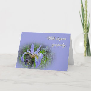 Carte Sympathie de nous - Fleur sauvage du drapeau bleu