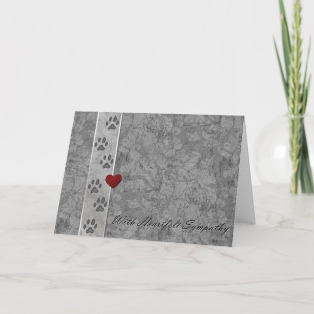 Carte Sympathie de perte d'animal familier (Devant)