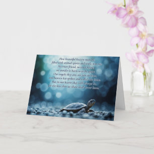 Carte Sympathie de perte de tortue avec le poème spiritu