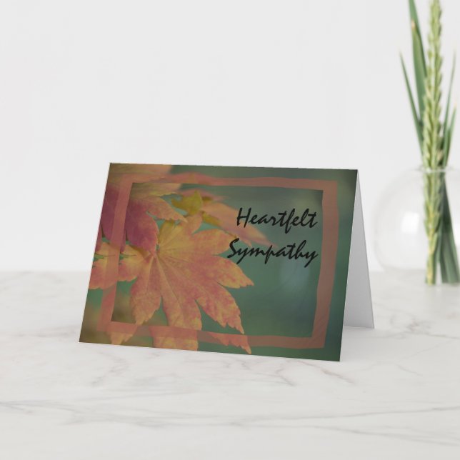 Carte Sympathie des Feuilles de l'érable d'automne (Devant)