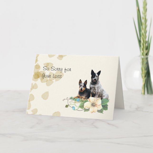 Carte Sympathie des Feuilles tans, chien de bétail austr (Devant)
