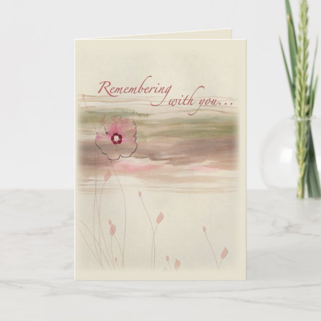 Carte Sympathie des fleurs du paysage (Devant)