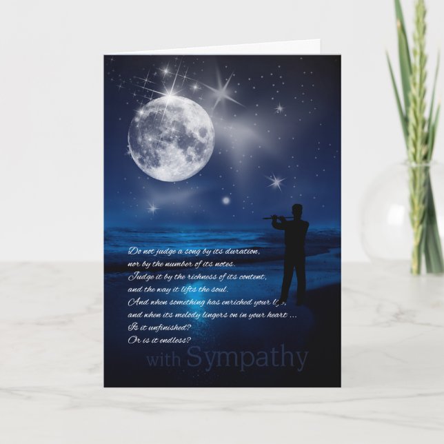 Carte Sympathie des musiciens masculins Plage Lune Chans (Devant)