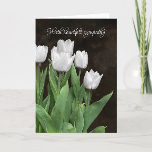 Carte Sympathie des Tulipes blanches