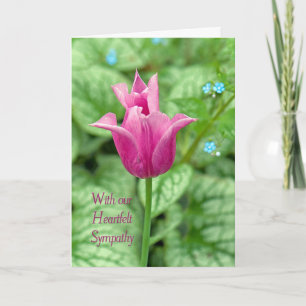 Carte Sympathie des Tulipes du printemps