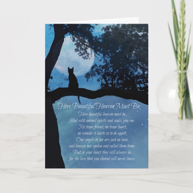 Carte Sympathie du chat avec le poème spirituel (Devant)
