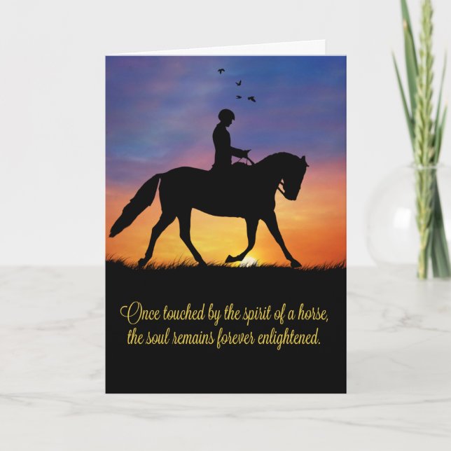 Carte Sympathie du cheval avec cavalier en détresse (Devant)