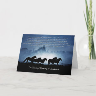 Carte Sympathie du cheval avec poème spirituel Nom perso