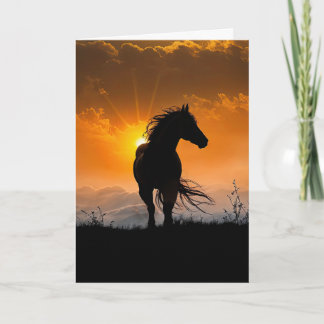Carte Sympathie du cheval Condoléances perte du cheval s