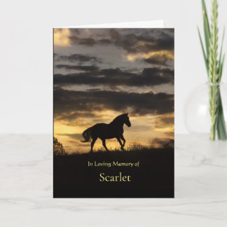 Carte Sympathie du cheval Nom personnalisé Galloping Hor