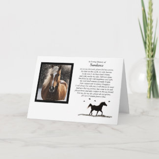 Carte Sympathie du cheval Photo personnalisée et nom