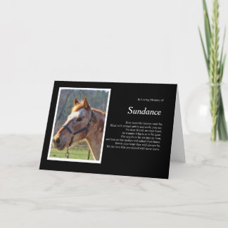 Carte Sympathie du cheval Photo personnalisée et nom spi