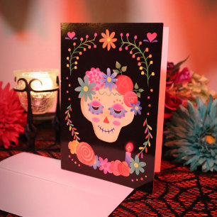 Carte Sympathie du crâne de sucre Dia de los Muertos