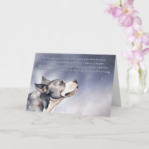 Carte Sympathie du Mémorial du Chien Condoléances Pitbul