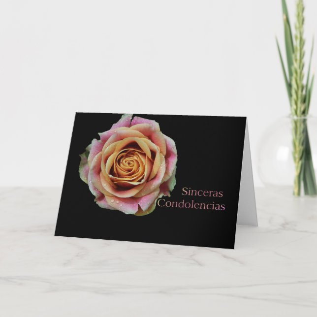 Carte Sympathie espagnole - Sinceras Condolencias  (Devant)