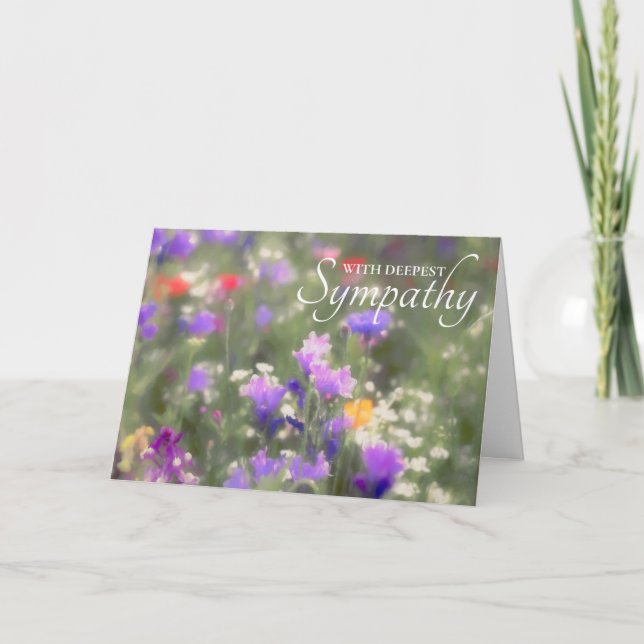 Carte Sympathie fleur sauvage (Devant)